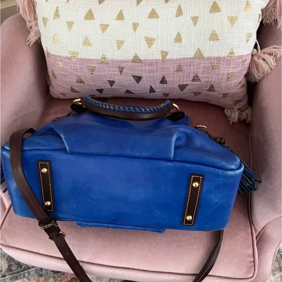 Dooney & Bourke Blue Toledo Florentine Satchel - Picture 3 of 16